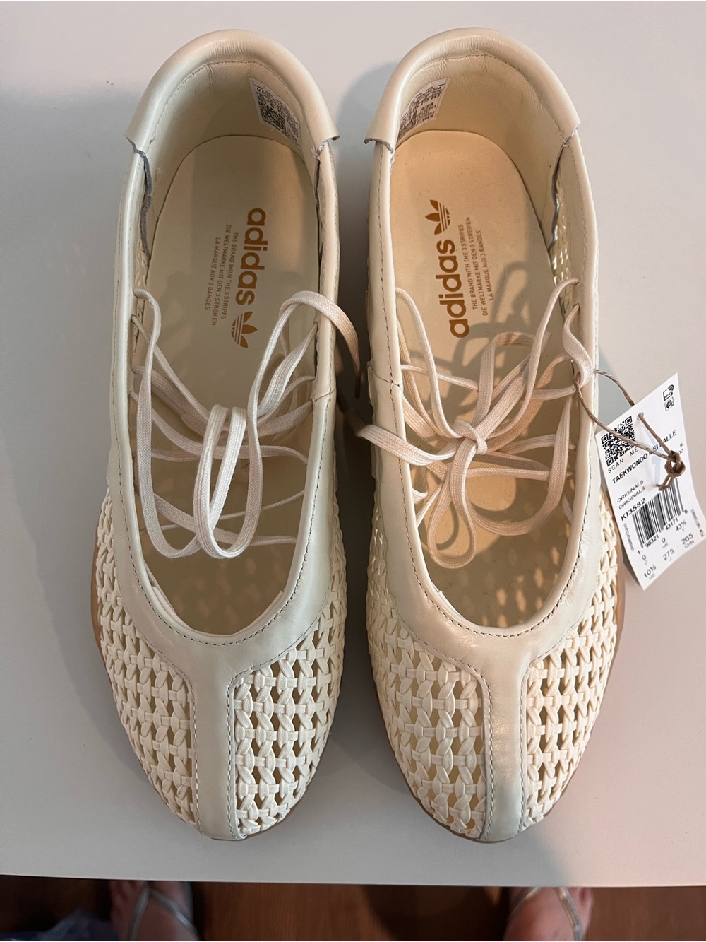 NWT / adidas Women’s Taekwondo Cream Woven Ballet Flats